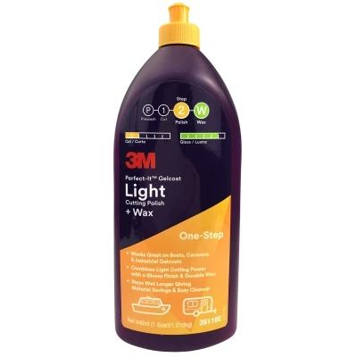 3M 946ml Gelcoat Light Cutting Polish + Wax