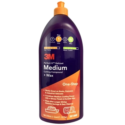 3M 946ml Gelcoat Medium Cutting Compound + Wax