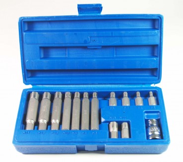 Craft-Equip 14 tlg Ribe Bit Satz mit 1/2" Adapter