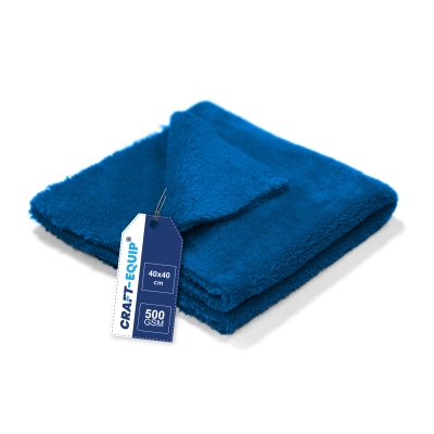 Preview: Craft-Equip randloses Microfasertuch blau 40 x 40cm 500 GSM