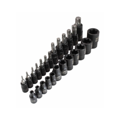 Preview: SATRA 25 tlg Steckschlüssel Satz Torx T-Profil + E-Profil im Koffer