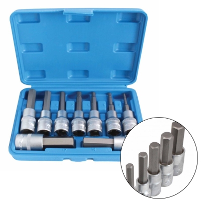 Preview: SATRA 9 tlg. Steckschlüssel Satz Innensechskant 1/2" im Koffer