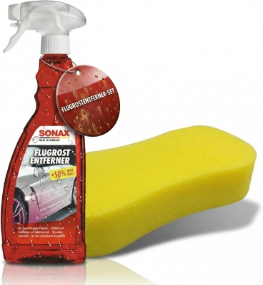 Preview: SONAX 750ml Flugrostentferner + Craft-Equip Auto-Wasch-Schwamm 22x11x4,5cm