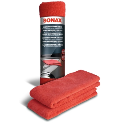 Preview: SONAX 2er Pack Microfasertücher Außen