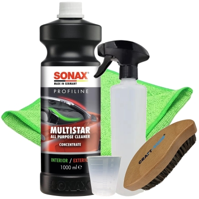 Preview: SONAX Profiline 1000ml Multistar + Lederbürste + Craft-Equip Zubehör