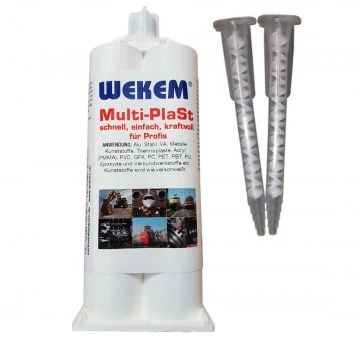 Wekem 50ml Multi - Plast WS364-50 + 2 Mischdüsen 1:1 Kartusche