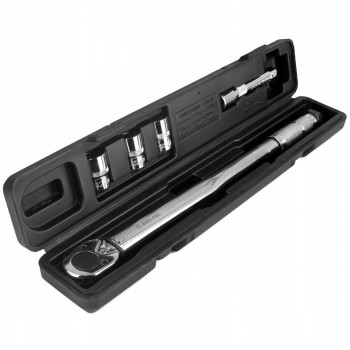 Preview: Craft-Equip 1/2" Drehmomentschlüssel 28-210Nm + 3 Steckschlüssel + Verlängerung