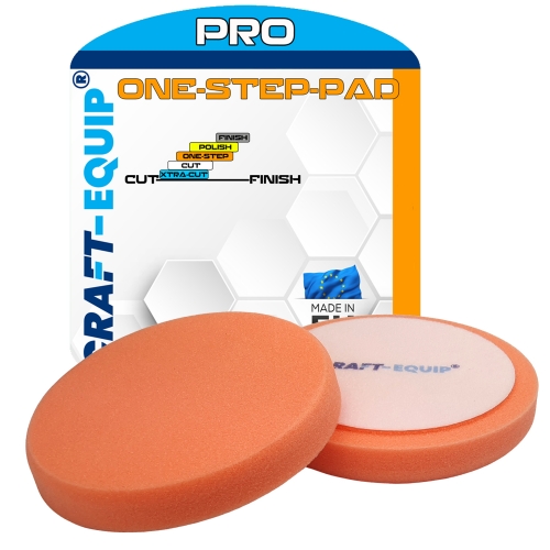 Craft-Equip PRO RO Ø125mm Polierschwamm ONE-STEP ORANGE