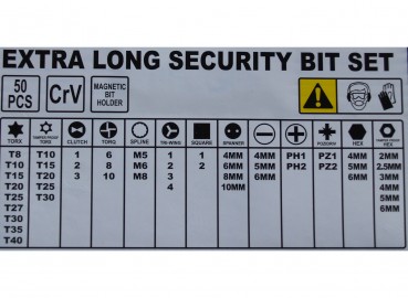 Preview: Craft-Equip 50tlg. Bitsatz Sicherheitsschrauben