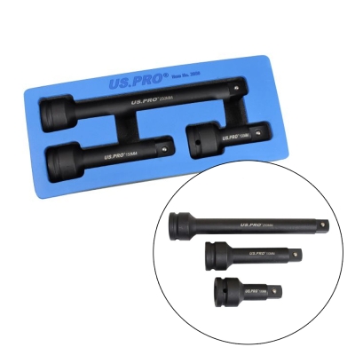US PRO 3er Set Schlagschrauber-Verlängerungen 3/4"