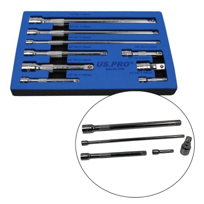 US PRO 9er Set Verlängerungen 1/4" + 3/8" + 1/2"