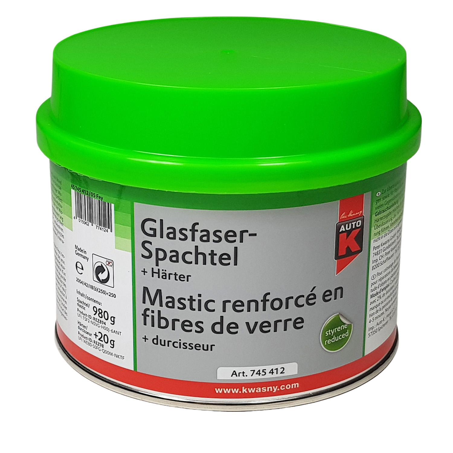 Auto K Glasfaser Spachtel 1000g - Werkstatt-Store , Werkstattbedarf,  Lackierbedarf, Schleifmittel und vieles mehr