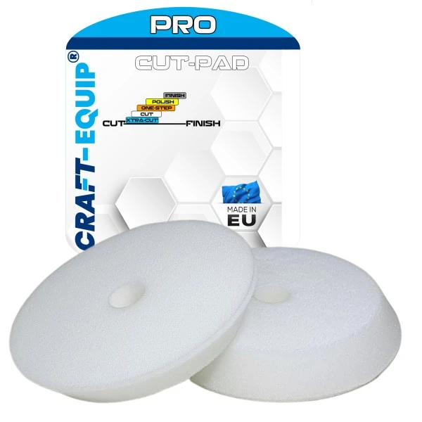 Craft-Equip PRO Ø80mm DA Polierschwamm CUT WEISS