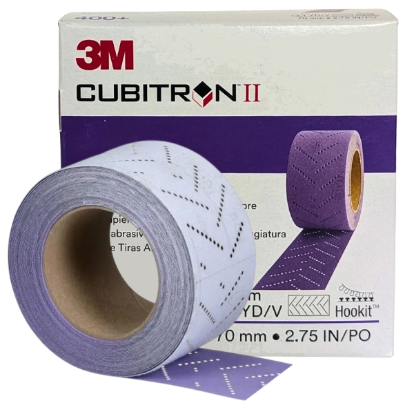 3M 70mm x 12m Hookit Cubitron Schleifstreifen auf Rolle P80