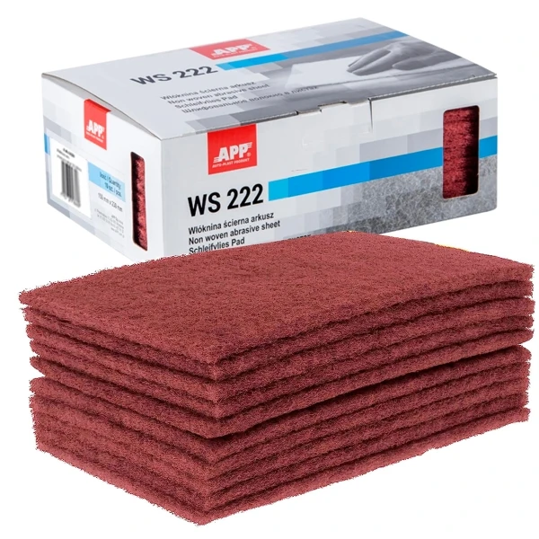 APP WS222 Schleifvliesbögen Rot Mittel 10 Stück_1