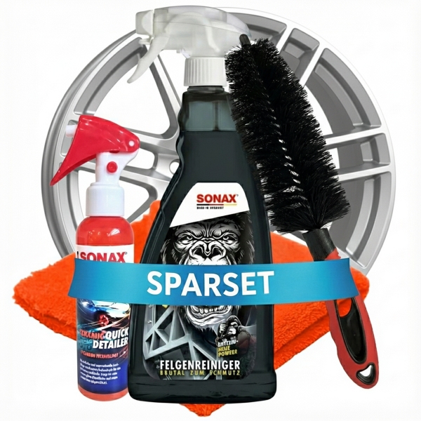SONAX 1000ml FelgenBeast + Detailer 140ml + Felgenbürste + Microfasertuch