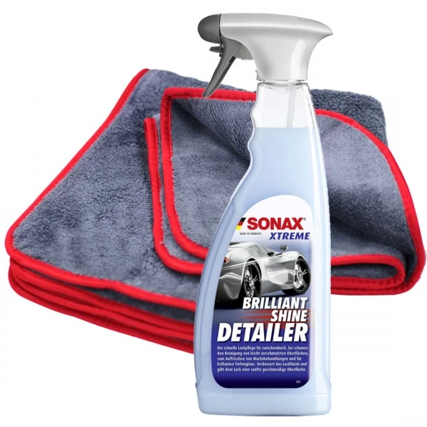 SONAX 750ml Brilliant Shine Detailer + Poliertücher